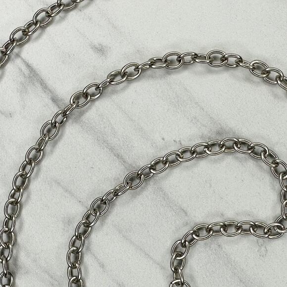 Silver Chain Link Purse Strap Replacement 46" Handbag Shoulder ✨ - Picture 7 of 10